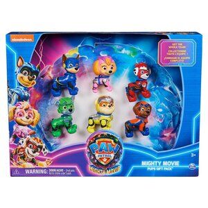 3/$55❤️damaged box PAW Patrol The Mighty Movie Pups Gift Pack 6 x Action Figures